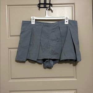 Free People Blue Gray Pleated Skort